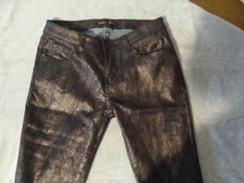 jean pantalon serpent marron brillant 38