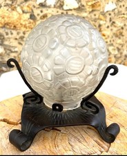 Lampe globe En Verre Moulé -Art déco 