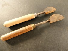 2 fers à polir Dorure, Outil Ancien Relieur Reliure