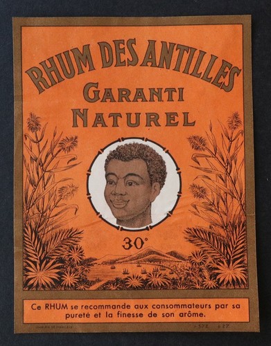Ancienne étiquette rhum des - ancienne,