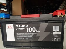 2 Batteries camping car décharge lente EZA AGM compact 100 amp
