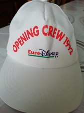Rare casquette disney cast member opening crew 1992 disneyland paris