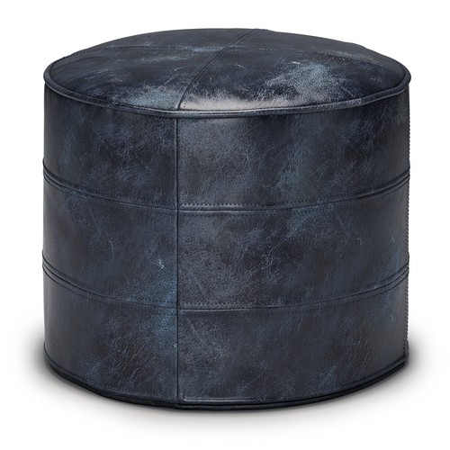 Connor wide round pouf in - round,