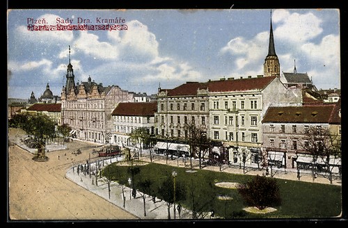 Postcard plzen sady - sady, dra