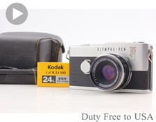 [N COMME NEUF avec étui] Appareil photo argentique demi-cadre Olympus Pen F...