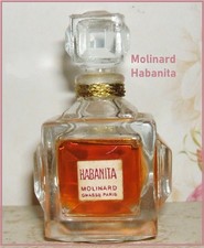 FLACON HABANITA DE MOLINARD hauteur 5,5cm émeri très bon état