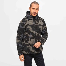Brandit Teddyfleece Worker Jacket Chaud Vêtement Rue Homme Hiver Dark Camo