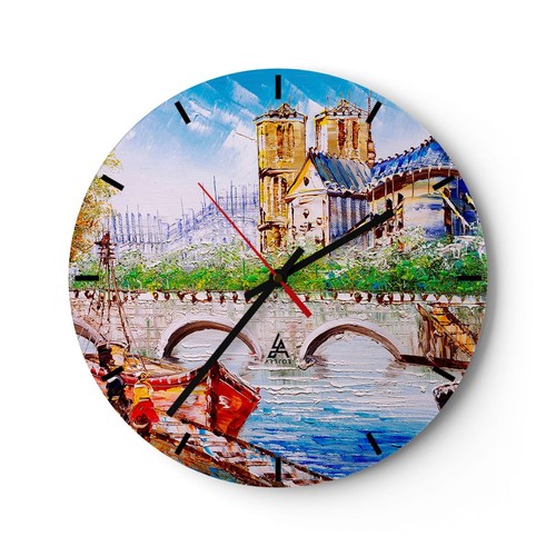Horloge murale verre - horloge, en