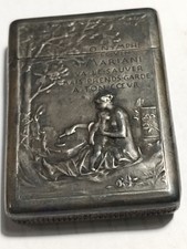 Très beau et rare pyrogène argent massif vermeil art nouveau signé ROTY