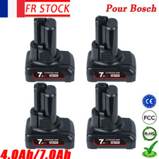 Pour Bosch GBA 12V 7,0Ah BAT411 Li-ion GSR GDR GSA BAT412 4Ah batterie /chargeur