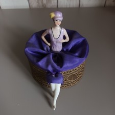 ancienne demi figurine bonbonnière art deco