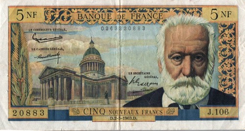 Billet nouveaux francs - billet,