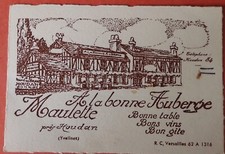 Carte de visite publicitaire Hôtel/Restaurant  A LA BONNE AUBERGE  Vintage