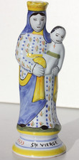 SAINTE-VIERGE EN FAIENCE DE