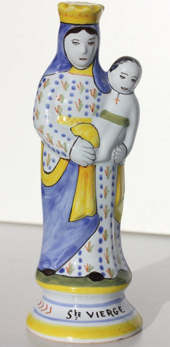 Sainte vierge faience de - en,