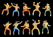 Vintage - 1960 - 5 cavaliers cassés indiens pour retauration - Starlux