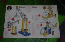 MECCANO NOTICE DE MONTAGE n° 2 MANUEL de 8 pages de la boite 2 TRES BON ETAT