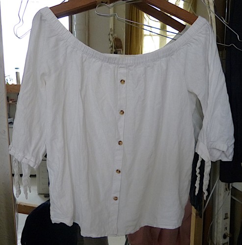 Linen blouse lin - blouse, épaules