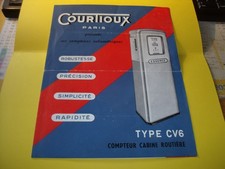 DEPLIANT PUBLICITAIRE D EPOQUE POMPE A ESSENCE VOLUCOMPTEUR COURTIOUX ANNEES 60