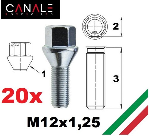 Kit boulons roue jantes - 20,