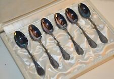 Lot 6 cuillères à café CHRISTOFLE couverts métal argenté MARLY coffret DEETJEN