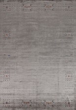 Tapis Gabbeh En Soie Doux Et Pelucheux Fait Main 8x12 Pieds