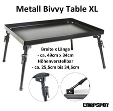Bivvytable XL 49 x 34cm Bivouac Tente Camping Table Angel Carpe Noir/Noir