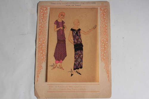Estampe pochoir mode robe - estampe,
