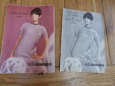 LOT 2 ANCIENS CATALOGUES - GUIDE du TRICOT + EXPLI. " 3 SUISSES " 1968