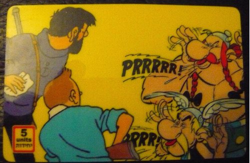 Tintin asterix télécarte - tintin,