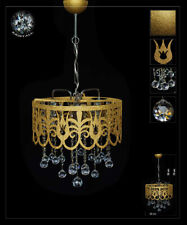 Lustre Oriental Avec De Vrais Boules En Cristal Or Argent Ou Violet