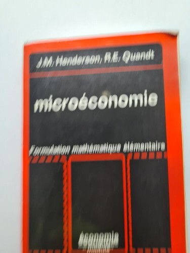 Microéconomie bon état - microéconomie,