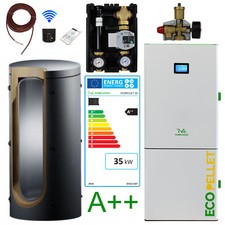 35 Kw Automatique Chaudière à Pellets Robin Bois Ecopellet Paquet Complet Lot