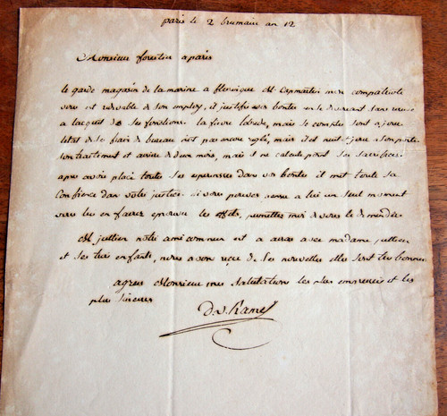 1804 lettre futur general - futur,
