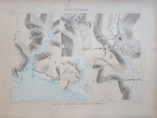 Carte marine ancienne Pont Aven Douélan Le Pouldu Quimperlé