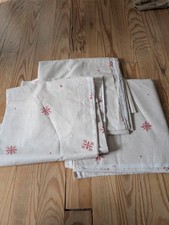 3 coupon de  tissu décor de Noel, d'hiver, flocon de neige, table de fête