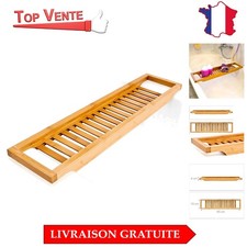 Accessoire de Salle de Bain en Bambou - Pont de Baignoire Décoratif et Pratique