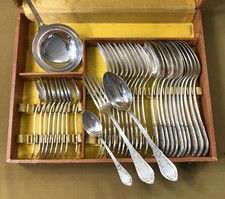 ménagère 37 couverts SFAM modèle LOUIS XVI métal argenté Cuillère Fourchette