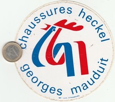 Autocollant. prêt à Porter. Sport. Chaussures HECKEL - Georges Mauduit