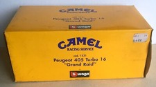 Burago cod 1531 Peugeot 405 Turbo 16 Grand Raid Camel Racing Service 1/24èm RARE