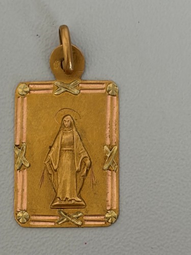 7613c médaille religieuse or - 7613c-,