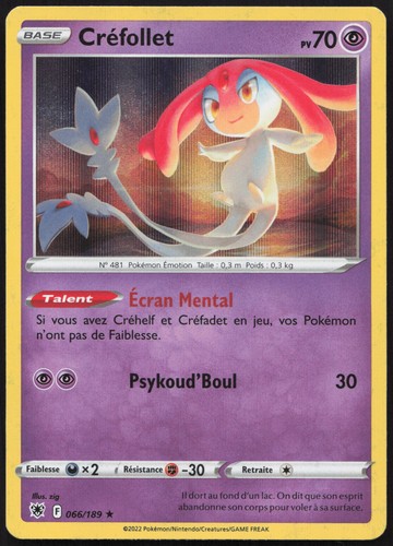 Carte pokémon créfollet - pokémon,