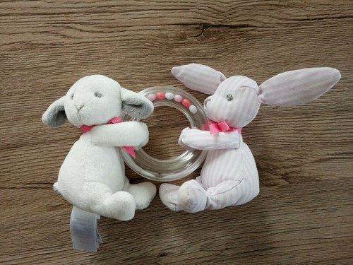 Doudou hochet mouton lapin - mouton, et