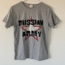 Gray Russian Army Graphic Tee