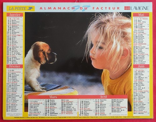 Calendrier almanach des postes - des,
