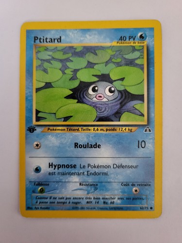 Carte pokemon ptitard 1ere - -,
