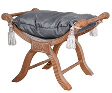 Tabouret Baroque Gondole Assise Rembourré Banc Repose-Pieds Antique Banque