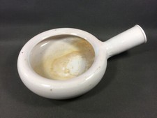 Ancien urinoir de malade pour homme en terre vernissée french antique urinal