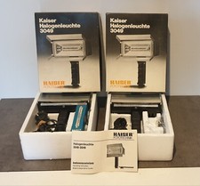 Lot 2 × KAISER HALOGENLEUCHTE 3049 Lampe halogène 1000 W + emballages d'origines