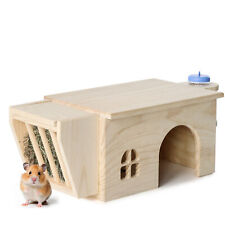 Maison pour hamster en bois - Abri pour cochon d'inde lapin nain herisson rat